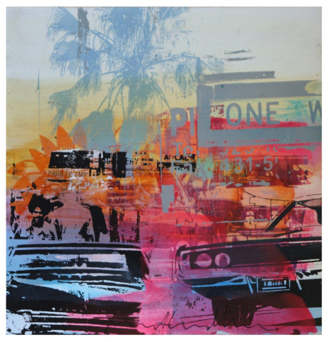 George Heidweiller - Emotional rescue - 60x60cm - Mixed media op multiplex paneel - 2022 - € 787